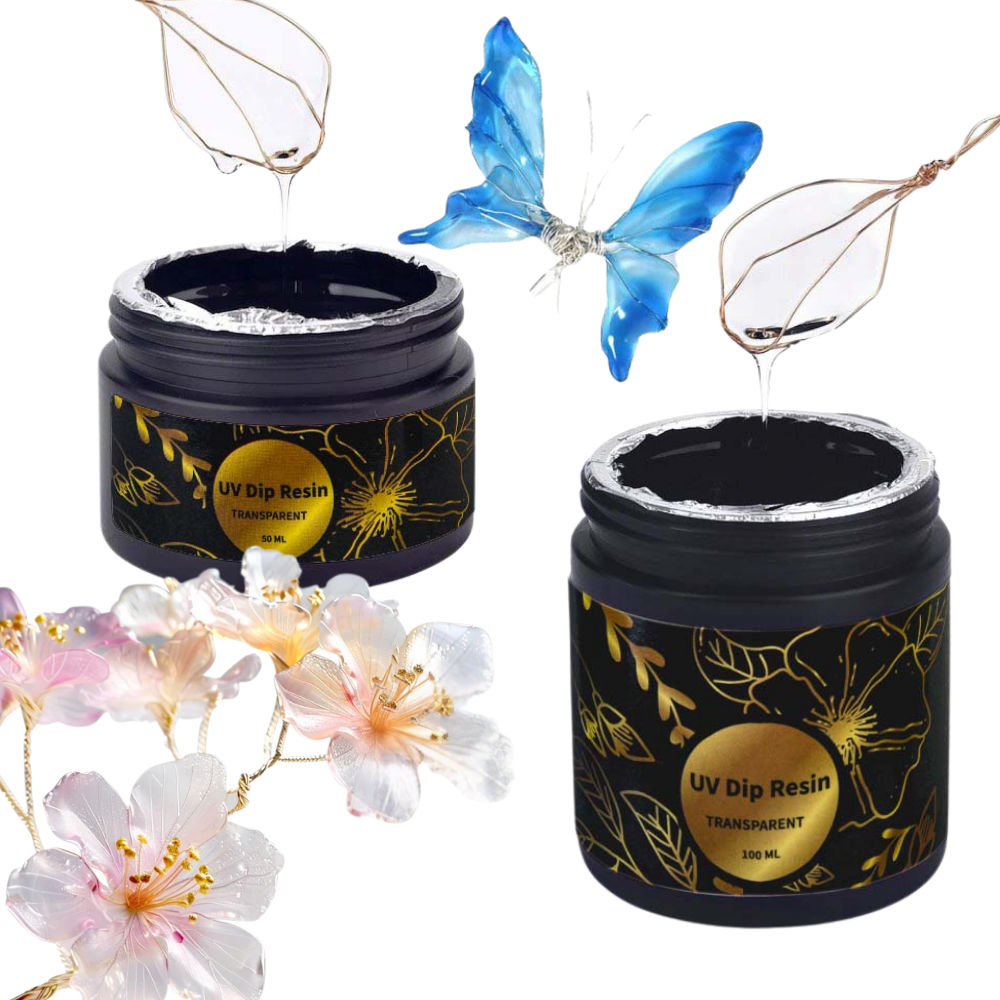 Resin Jewelry Kit - UV DIP Resin Glue Set 50/100ml