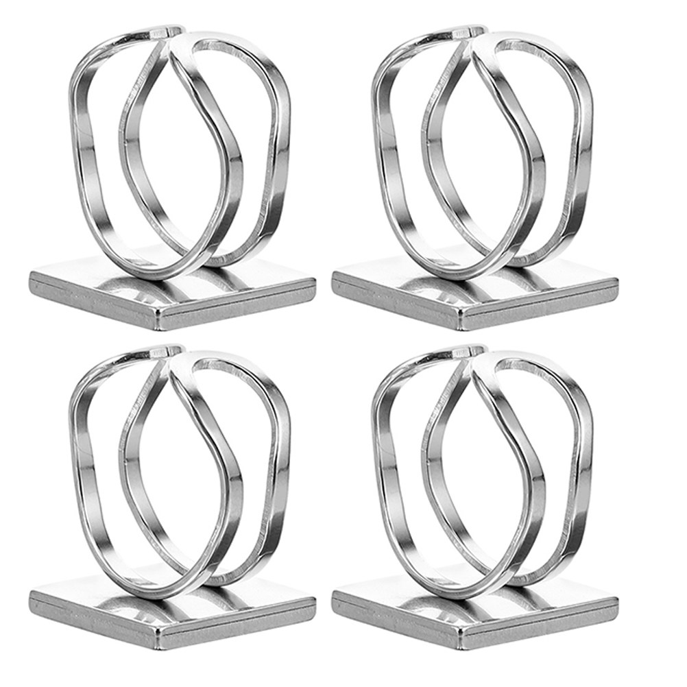 Resin Crafts Diy - 4Pcs Stainless Steel Square Bezel Ring