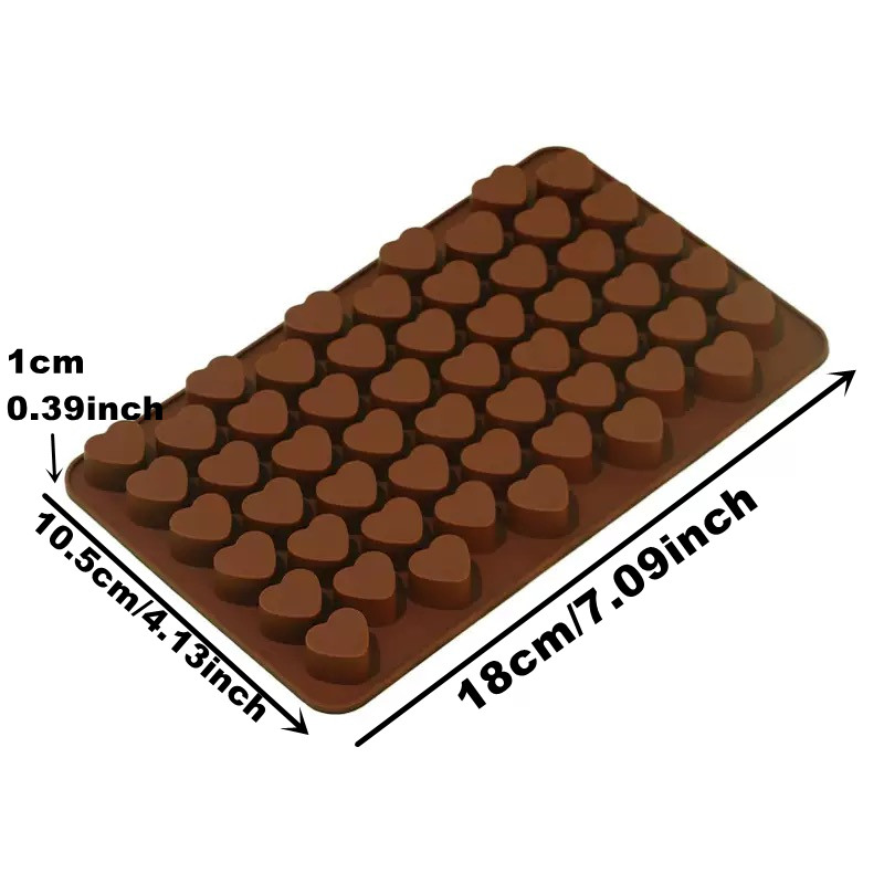 55Cavities Small Heart Silicon - огляд і ціна Silicone Mold Tray