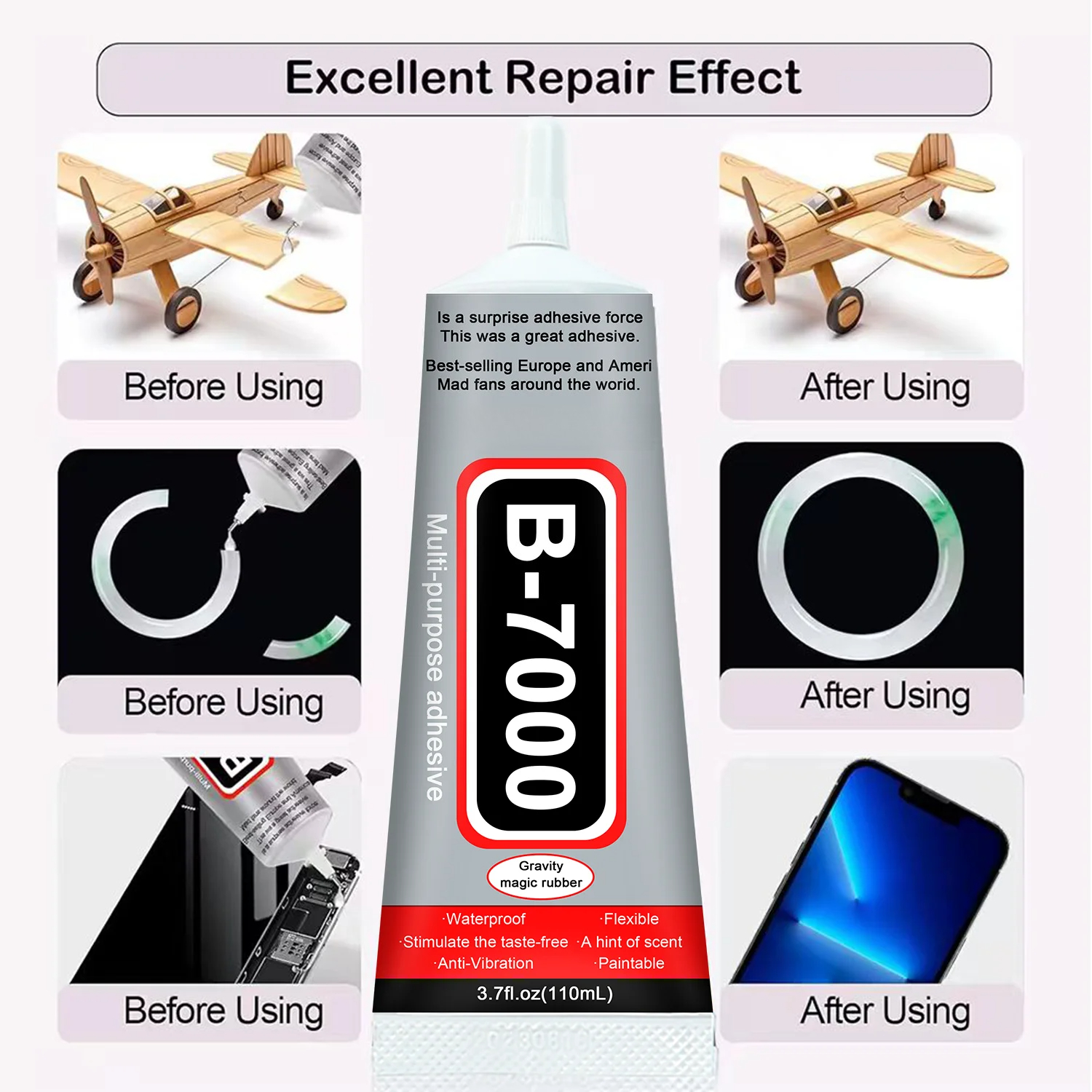 1-10Pcs B-7000 Super Glue Lool - огляд і ціна Resin Crafts
