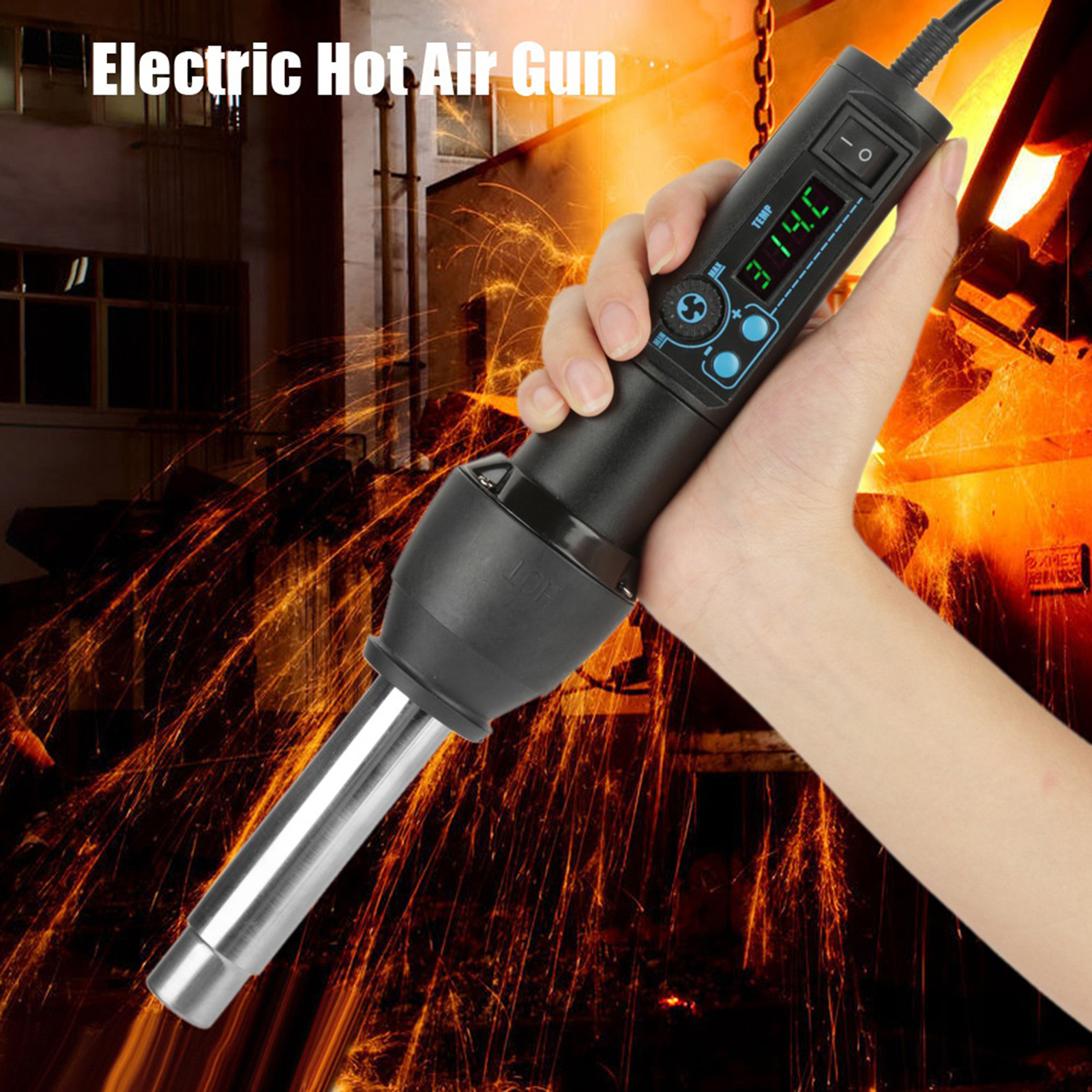 8858‑I / 650W LED Digital Disp - огляд і ціна Heat Gun Small