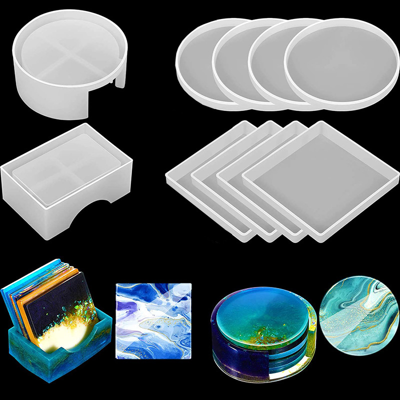 5Pcs/Set DlY Epoxy Resin Cup C - огляд і ціна Serving Tray Mold