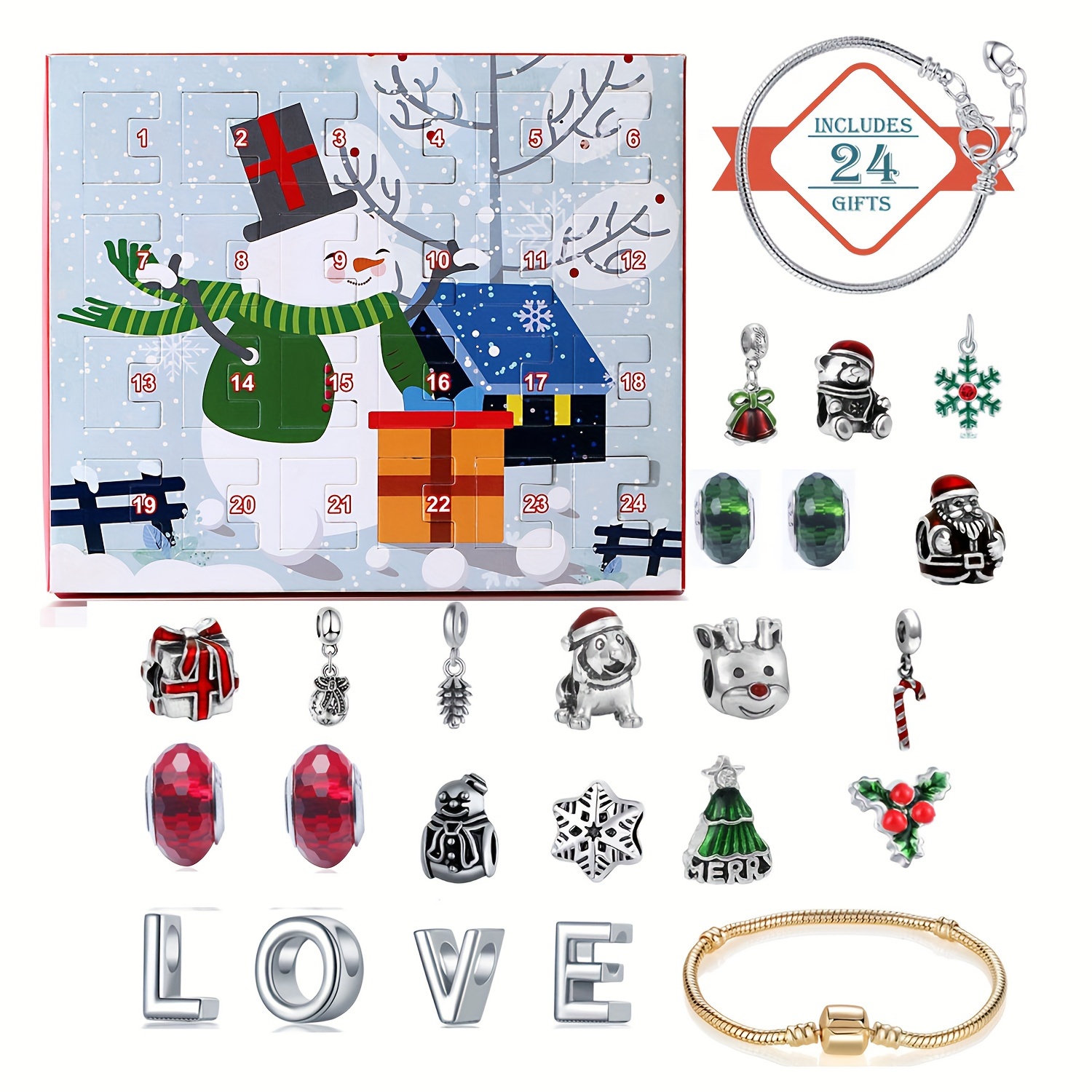 Snowman Christmas Advent Calen - огляд і ціна Resin Jewelry Kit