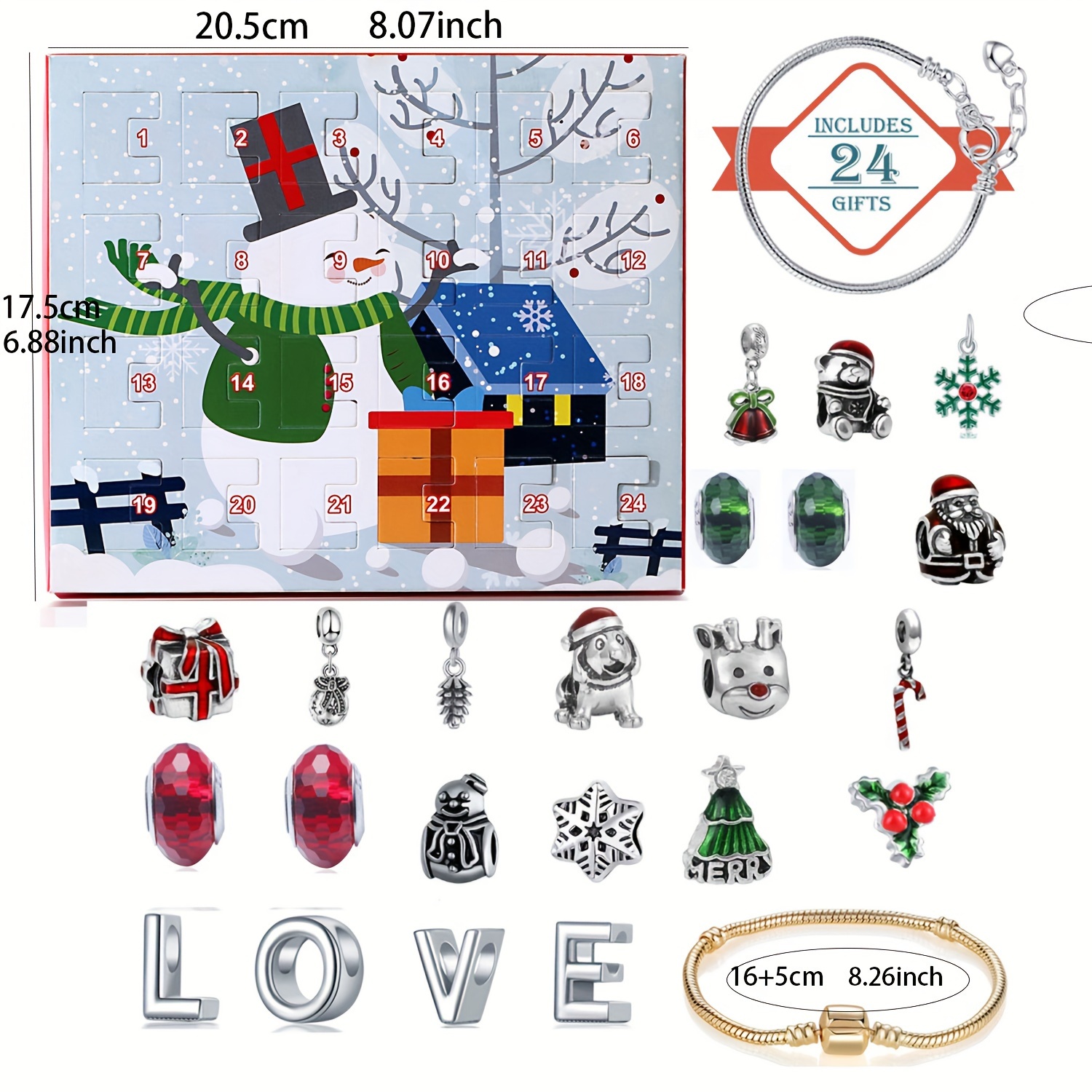 Snowman Christmas Advent Calen - огляд і ціна Resin Jewelry Kit
