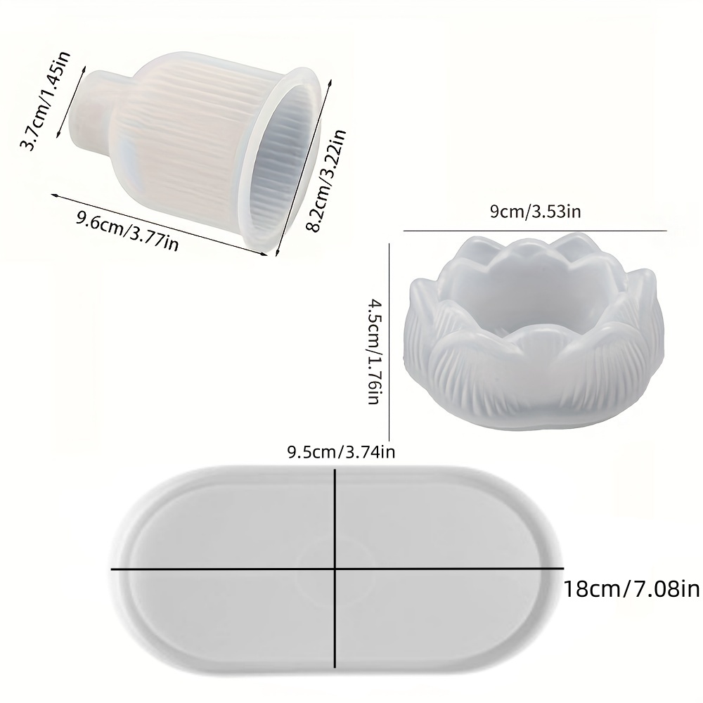 3pcs Silicone Mold Vases, Oval - огляд і ціна Serving Tray Mold
