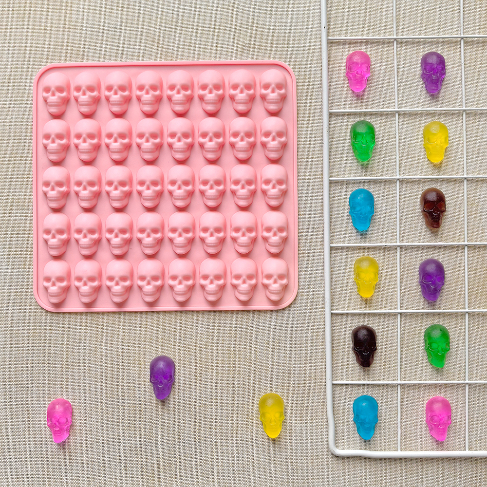 1pc 40 hole skull shaped bakin - огляд і ціна Silicone Mold Tray