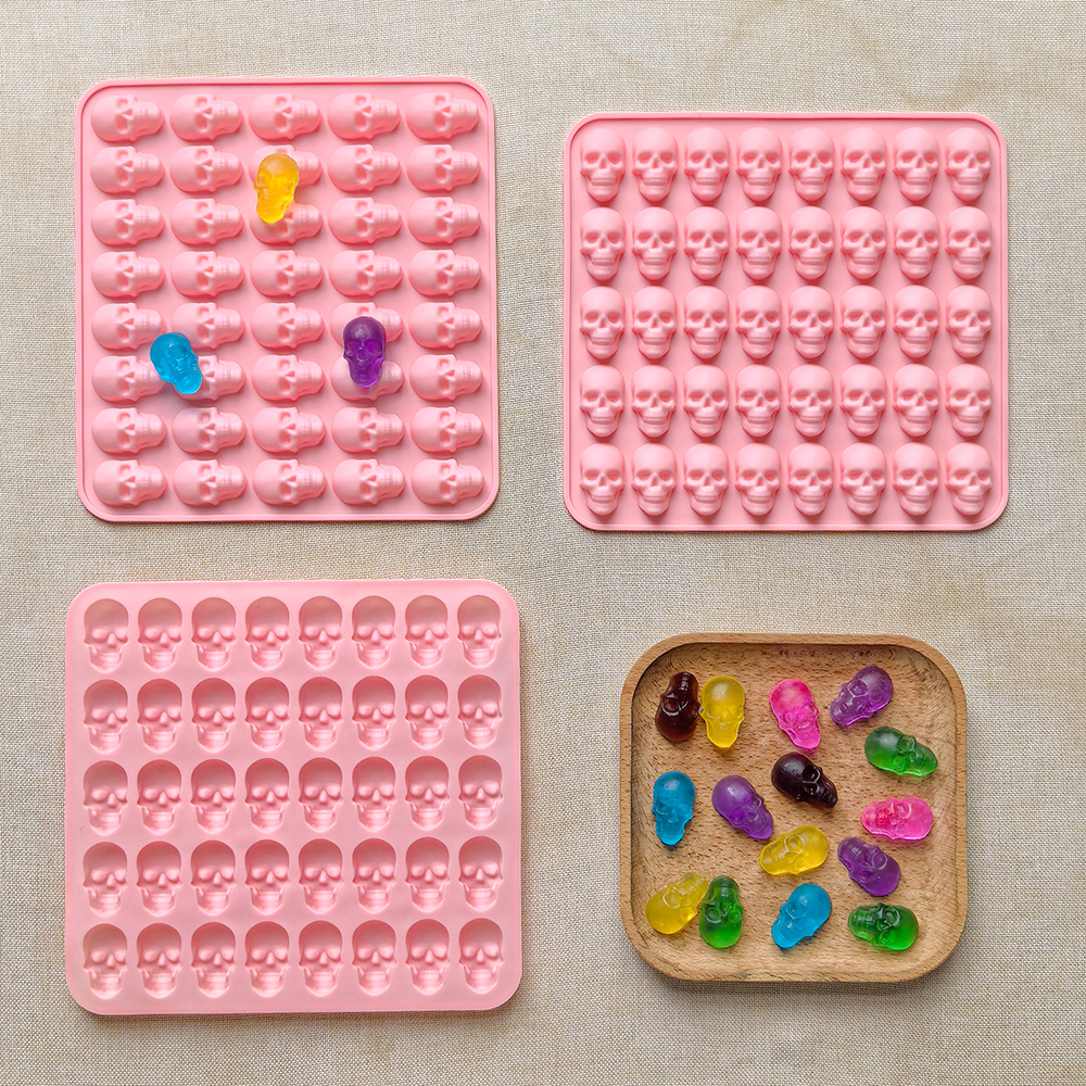 1pc 40 hole skull shaped bakin - огляд і ціна Silicone Mold Tray
