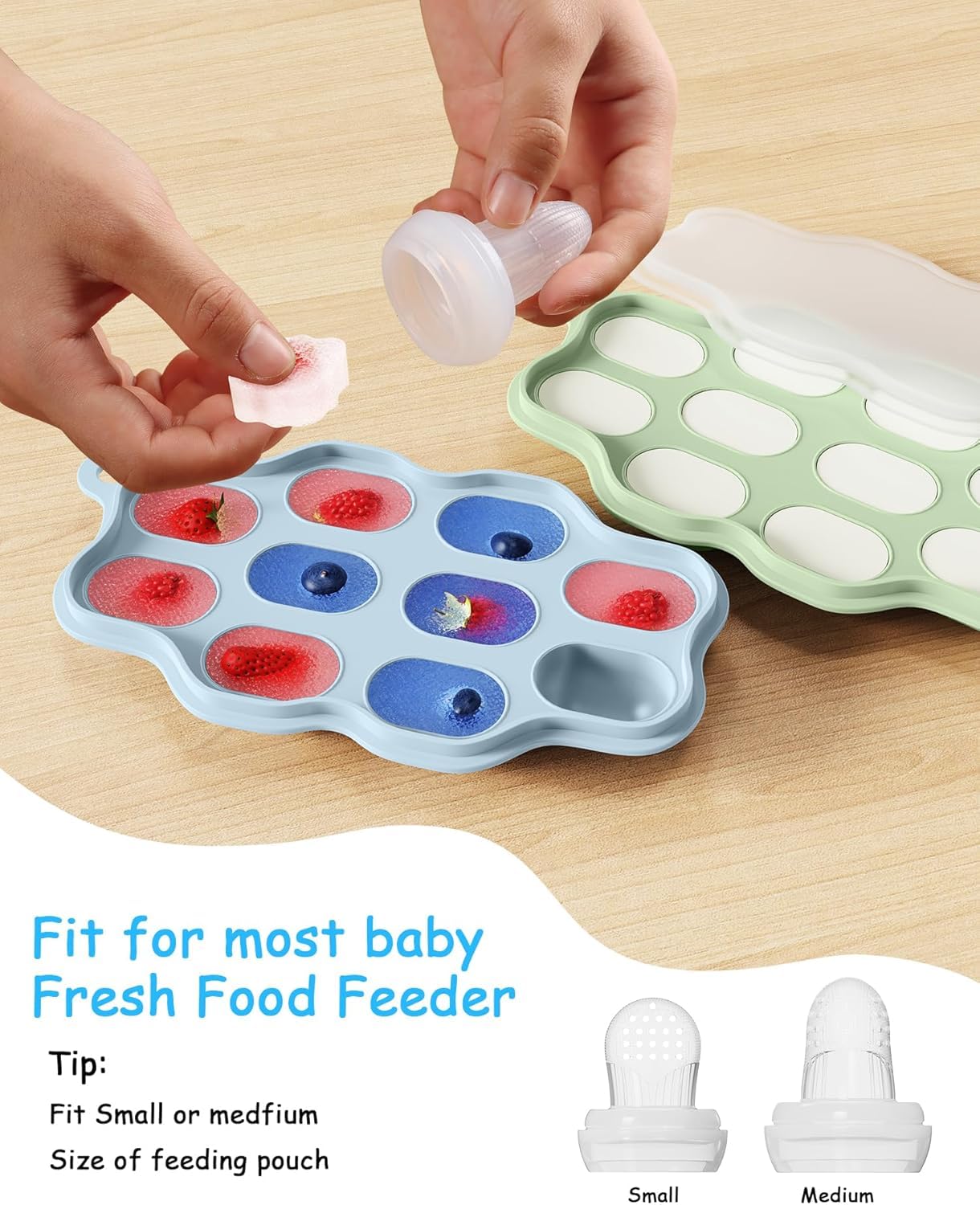2-Pack Silicone Baby Food Free - огляд і ціна Silicone Mold Tray