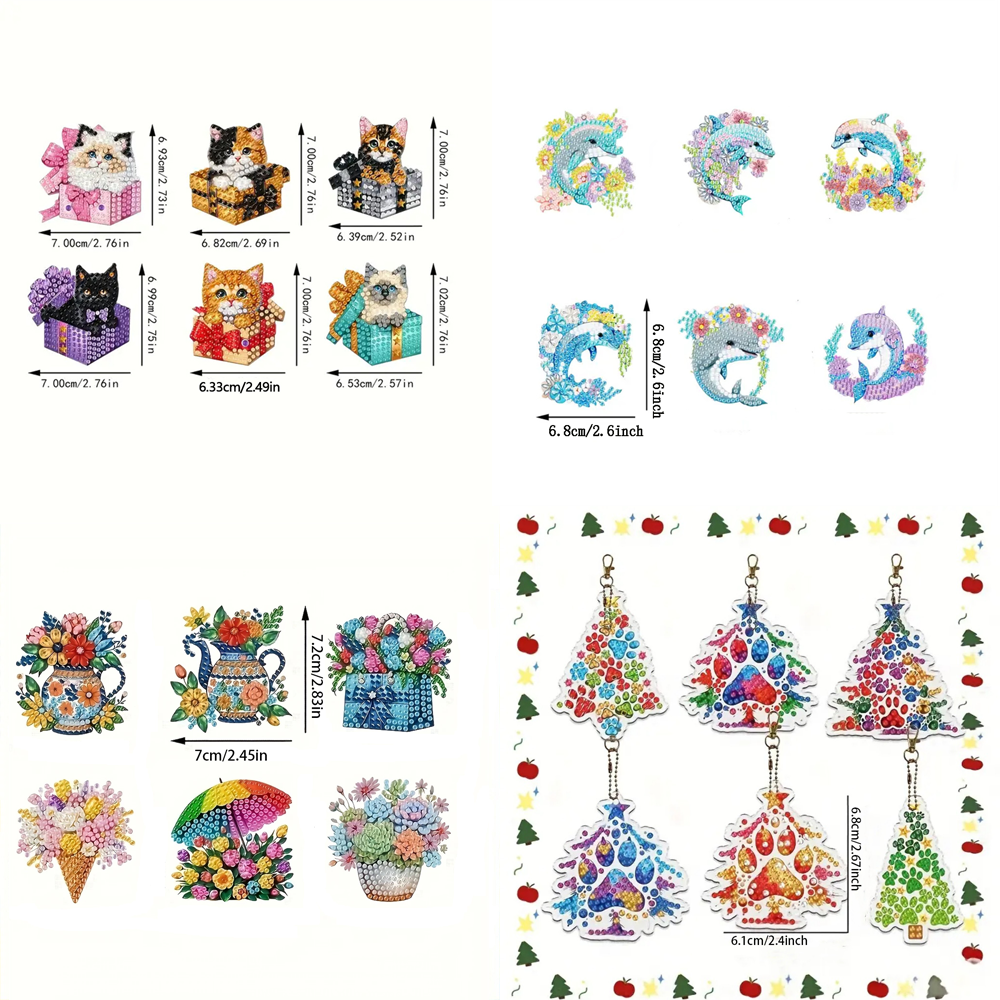 6-piece DIY Diamond Keychain - - огляд і ціна Resin Craft Kit