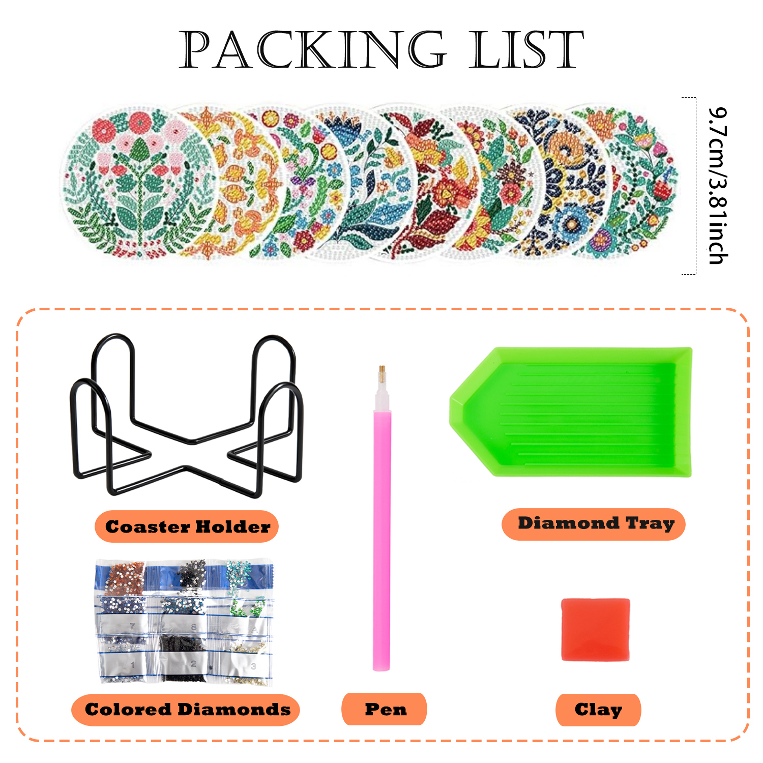 8-piece set/Diamond painting c - огляд і ціна Resin Craft Kit