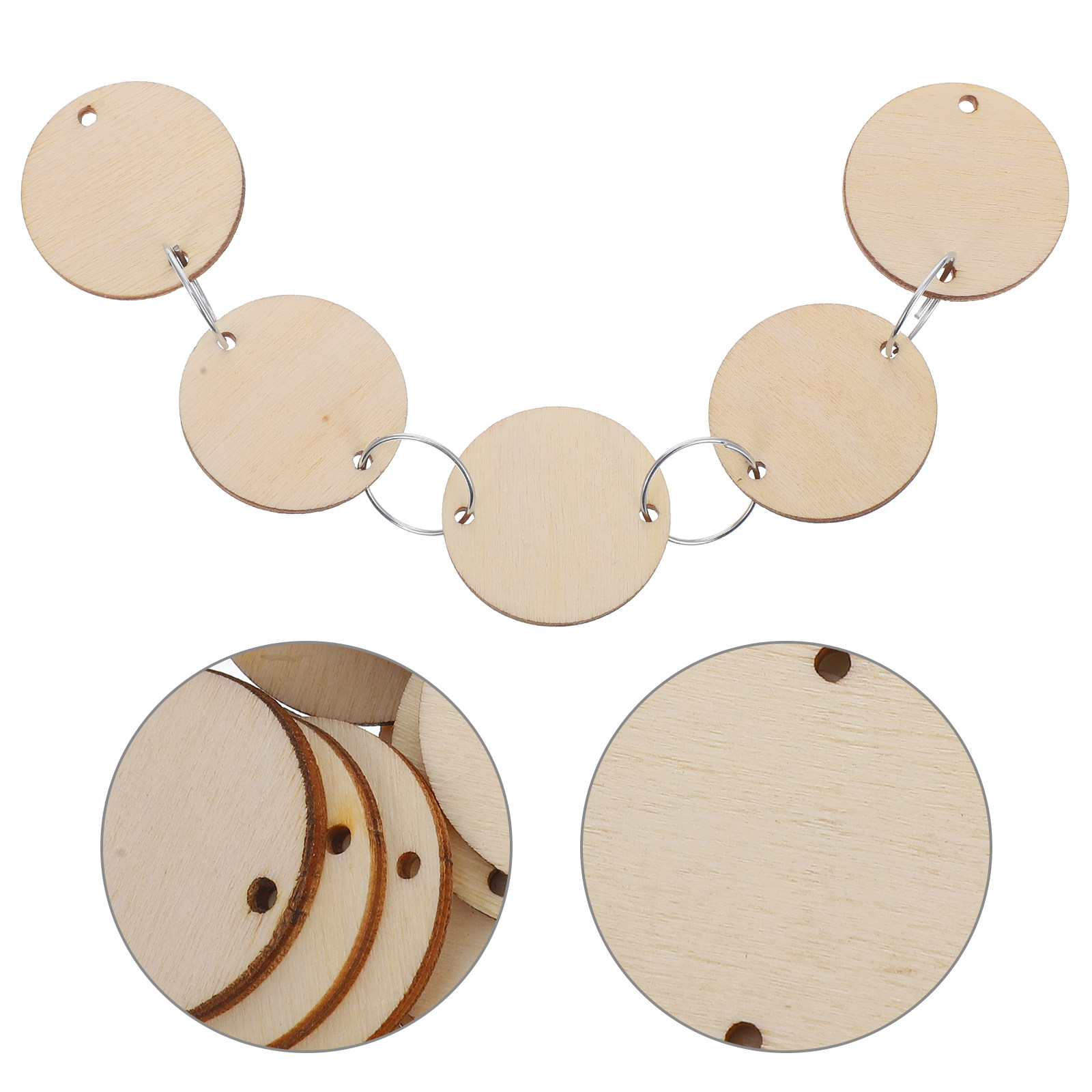 100Pcs Round Wood Chips Calend - огляд і ціна Wood Ring Blank