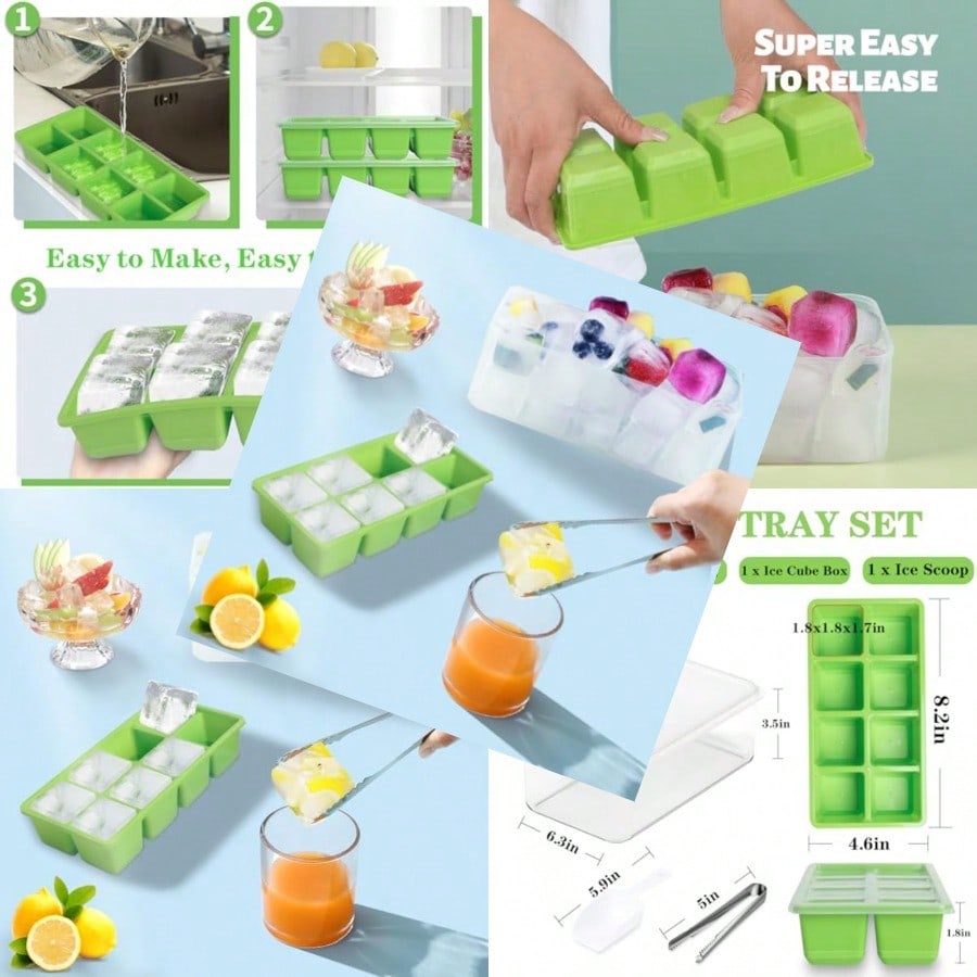 Ice Trays For Freezer With Lid - огляд і ціна Silicone Mold Tray