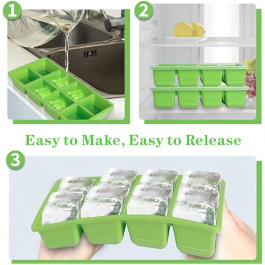 Ice Trays For Freezer With Lid - огляд і ціна Silicone Mold Tray