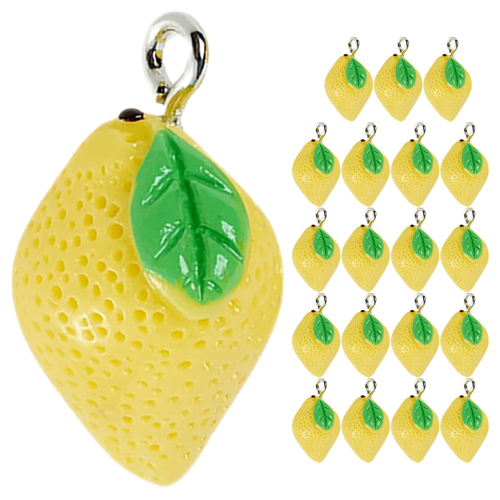 20Pcs Resin Lemon Charms Fruit - огляд і ціна Resin Crafts