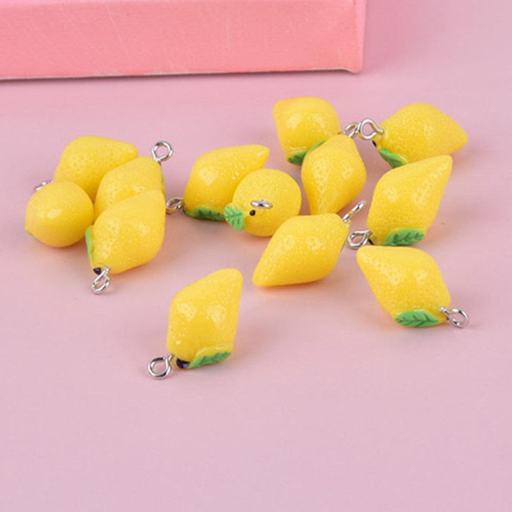 20Pcs Resin Lemon Charms Fruit - огляд і ціна Resin Crafts