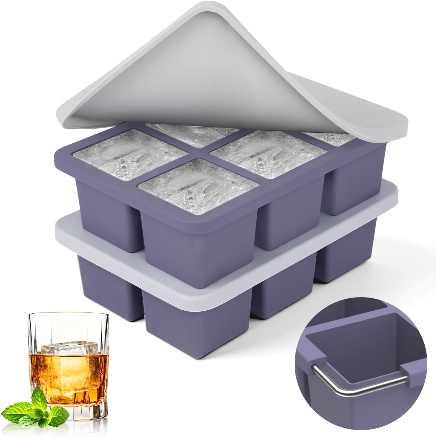 2pack Large Silicone Ice Cube  - огляд і ціна Silicone Mold Tray