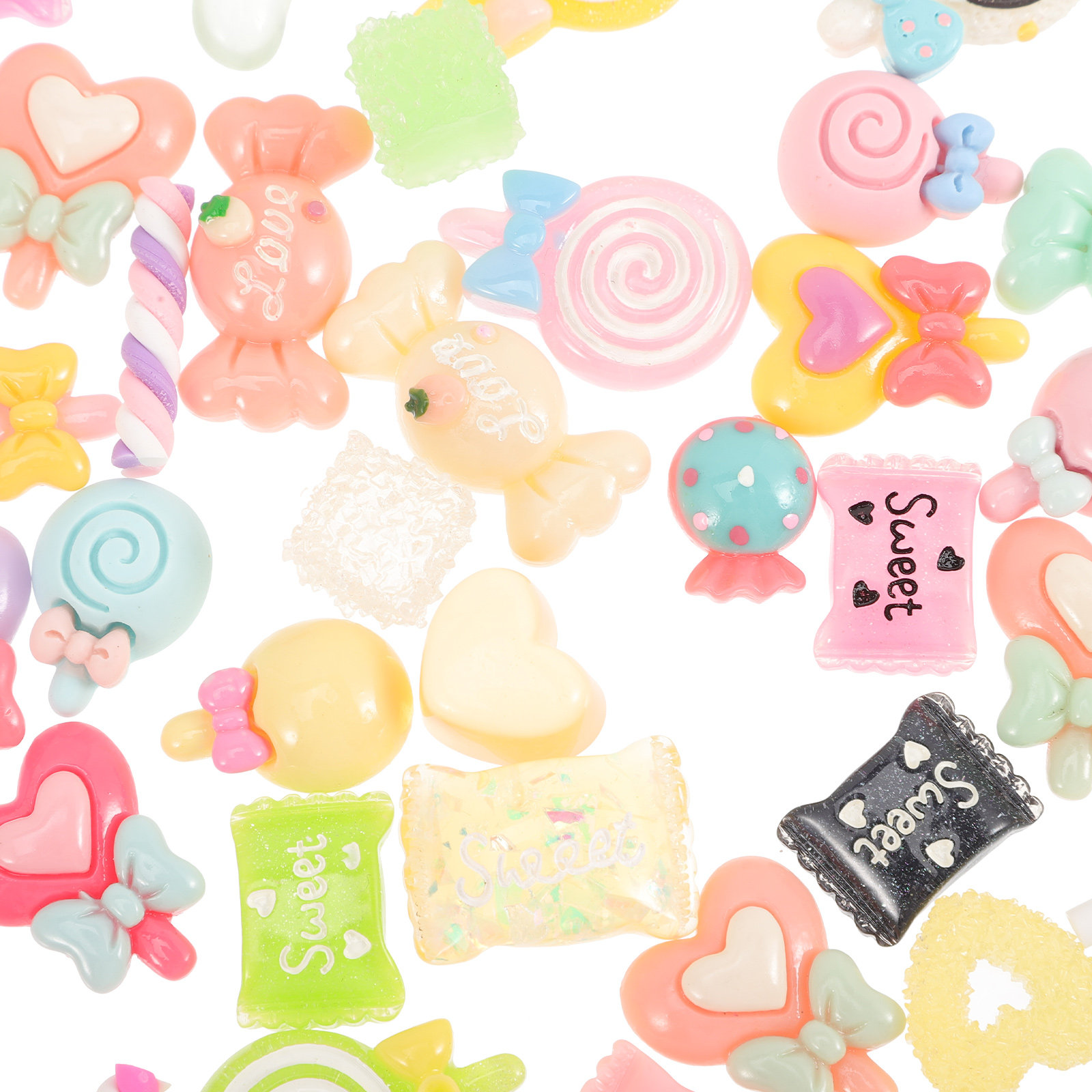50Pcs Candy Hair Clips Resin F - огляд і ціна Resin Crafts Diy
