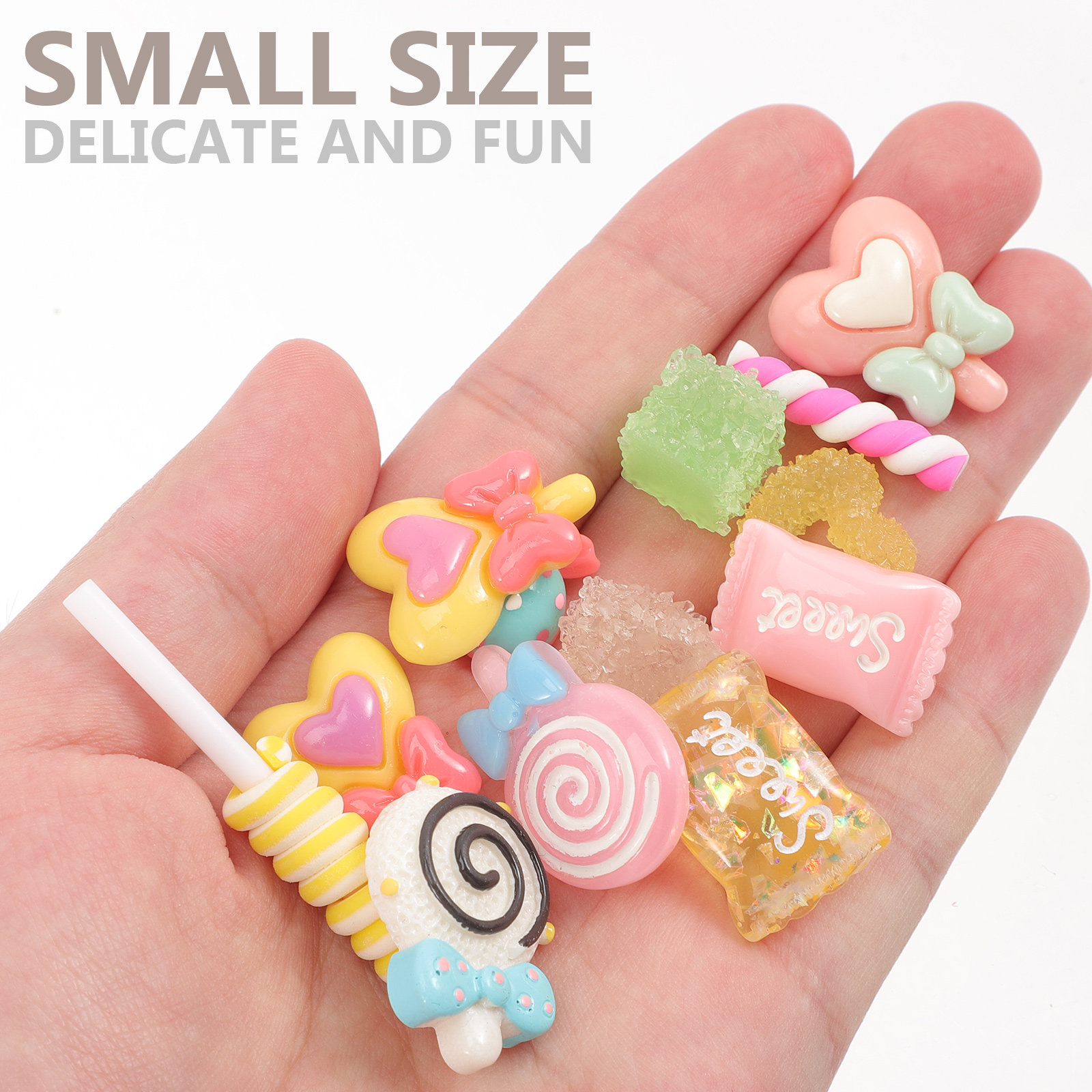50Pcs Candy Hair Clips Resin F - огляд і ціна Resin Crafts Diy
