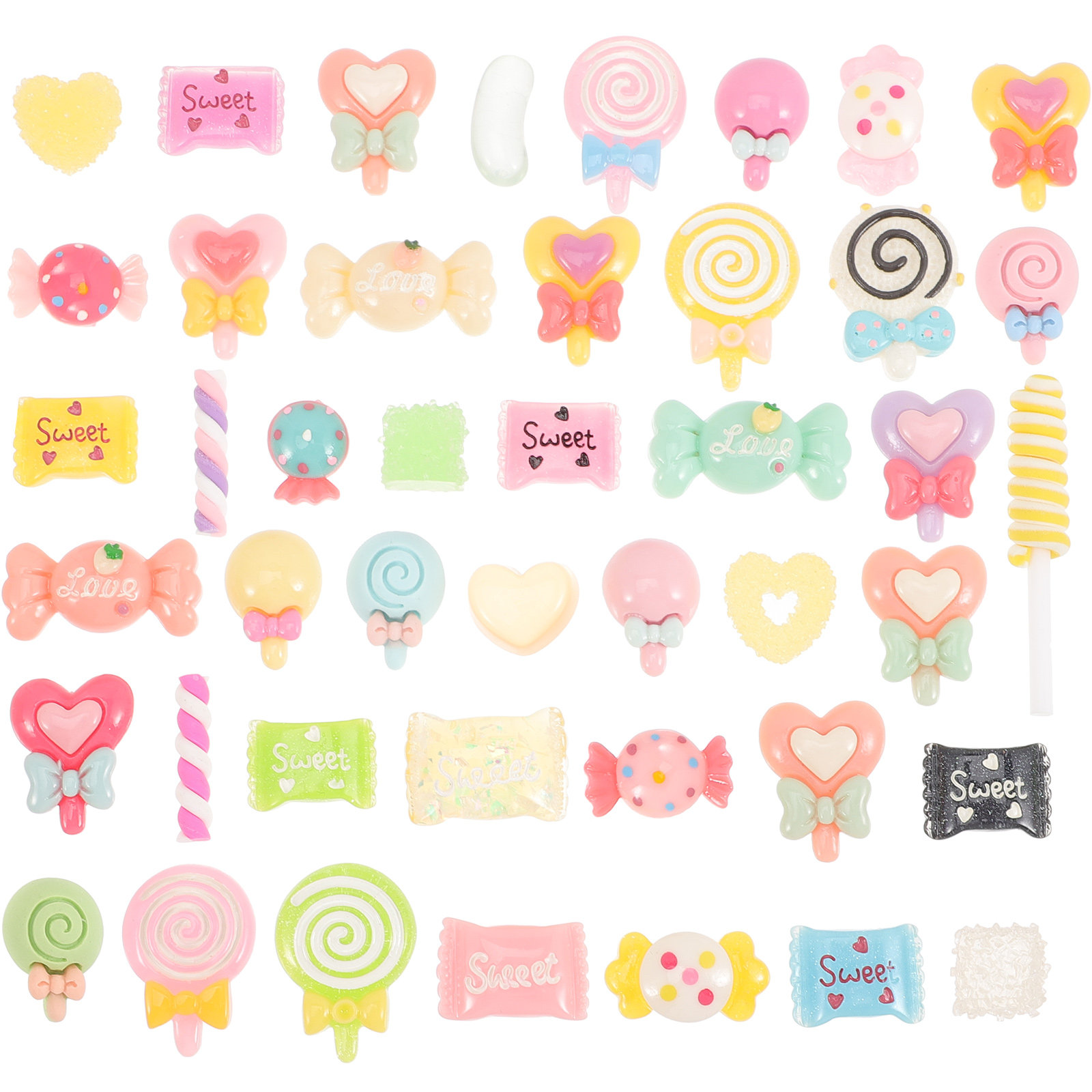 50Pcs Candy Hair Clips Resin F - огляд і ціна Resin Crafts Diy