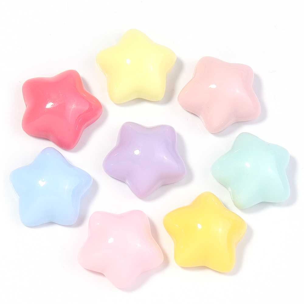 50pcs/lot 16mm Colorful Star R - огляд і ціна Resin Crafts Diy
