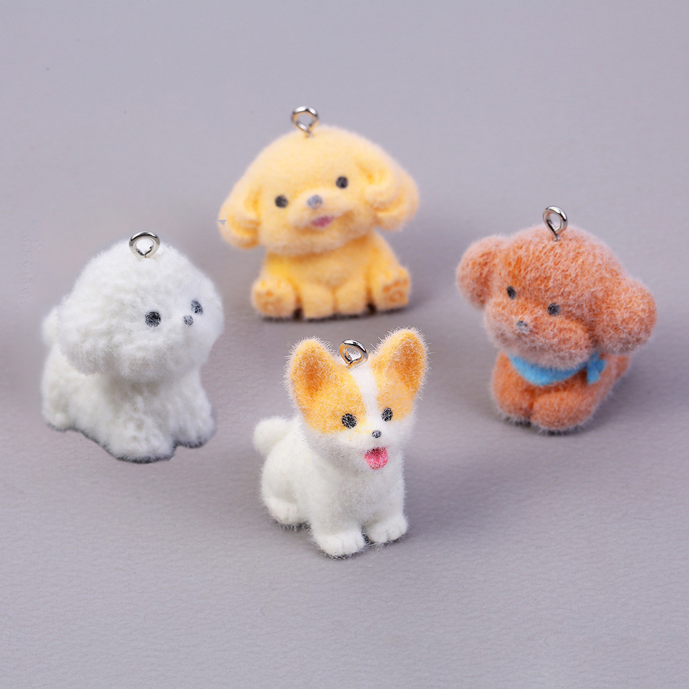 10pcs Flocking Puppy Dog Resin - огляд і ціна Resin Craft Projects