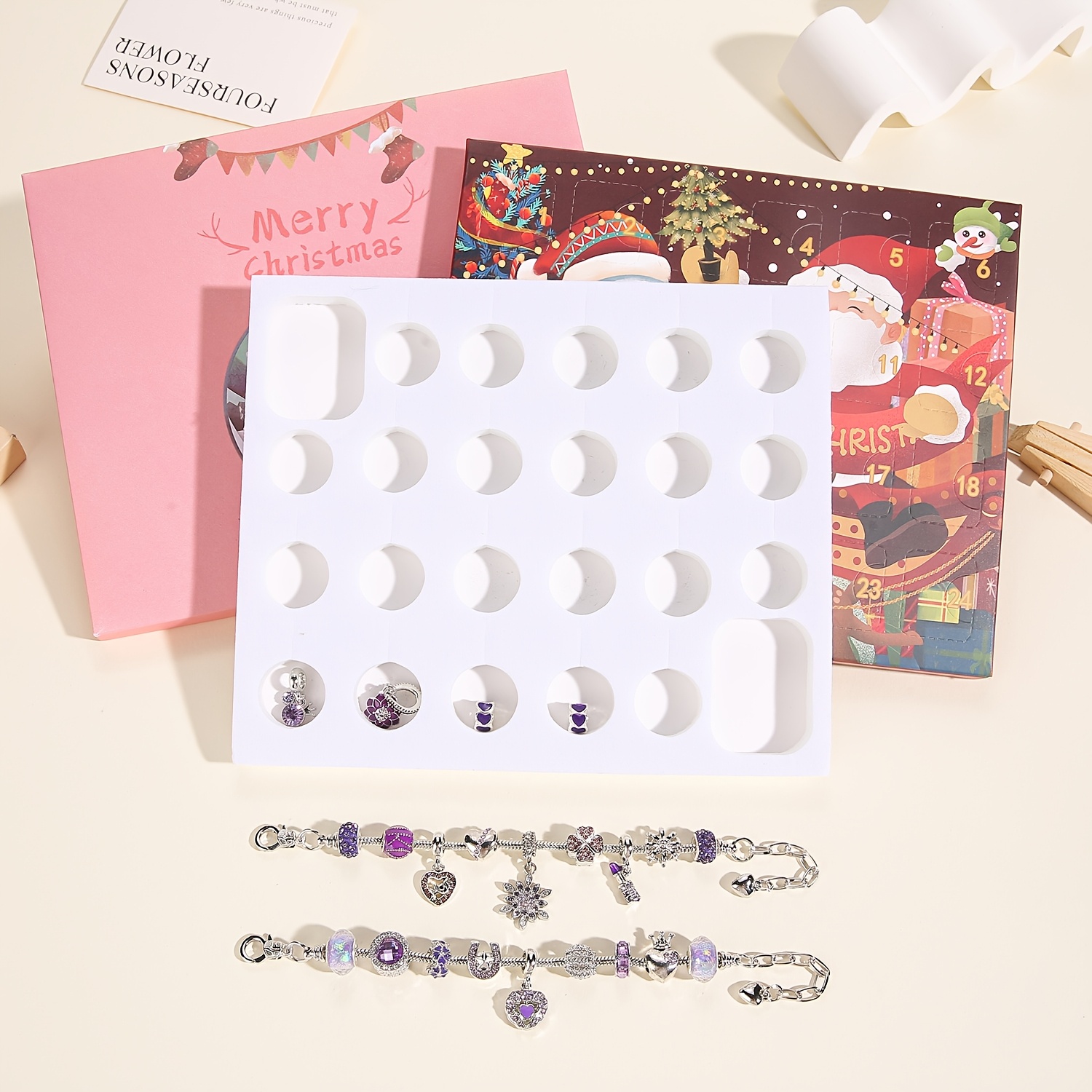 Christmas purple beads DIY jew - огляд і ціна Resin Jewelry Kit