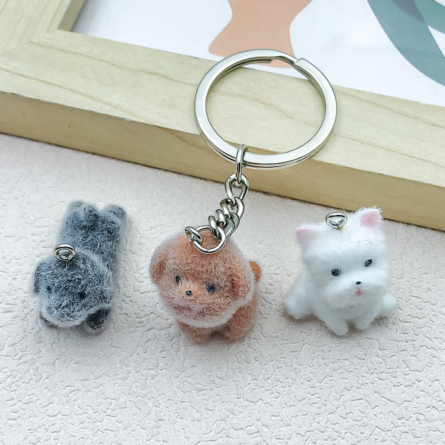 5pcs&1pc Flocked Resin Animal  - огляд і ціна Resin Craft Kit