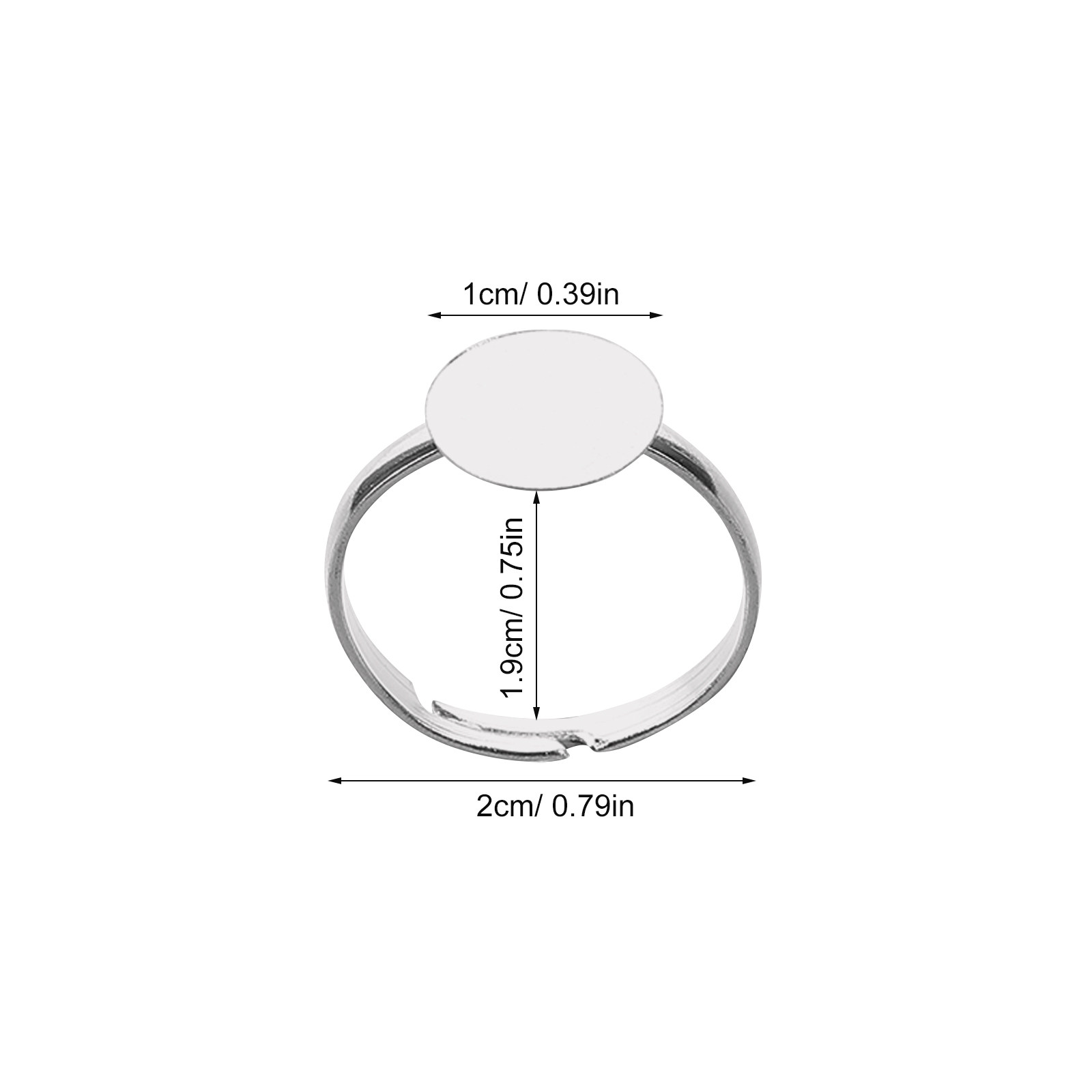 20Pcs Adjustable Blank Ring Fi - огляд і ціна Resin Crafts Diy