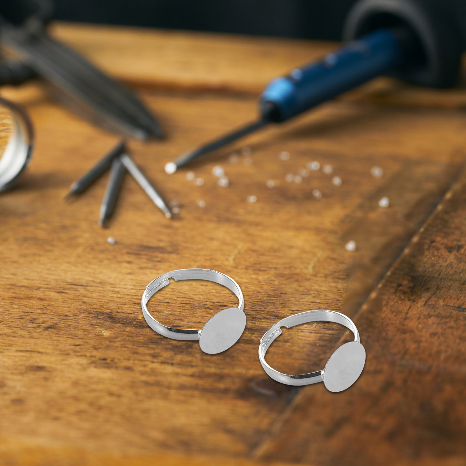 20Pcs Adjustable Blank Ring Fi - огляд і ціна Resin Crafts Diy