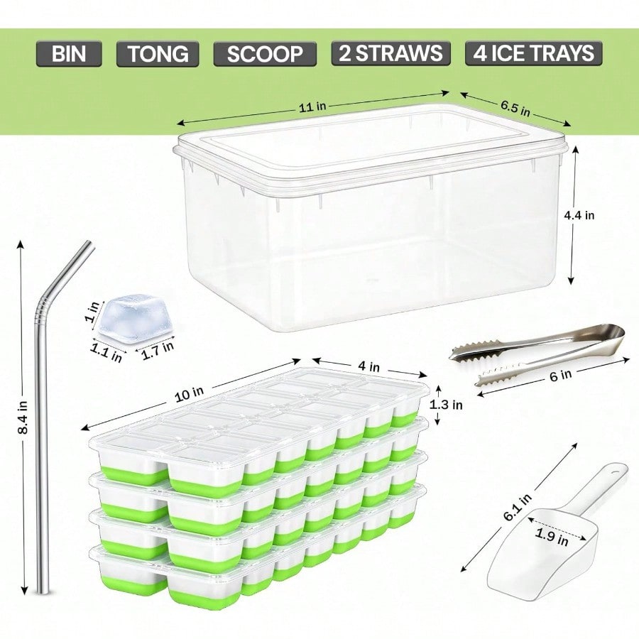 56pcs Tray With Lid And Bin –  - огляд і ціна Silicone Mold Tray