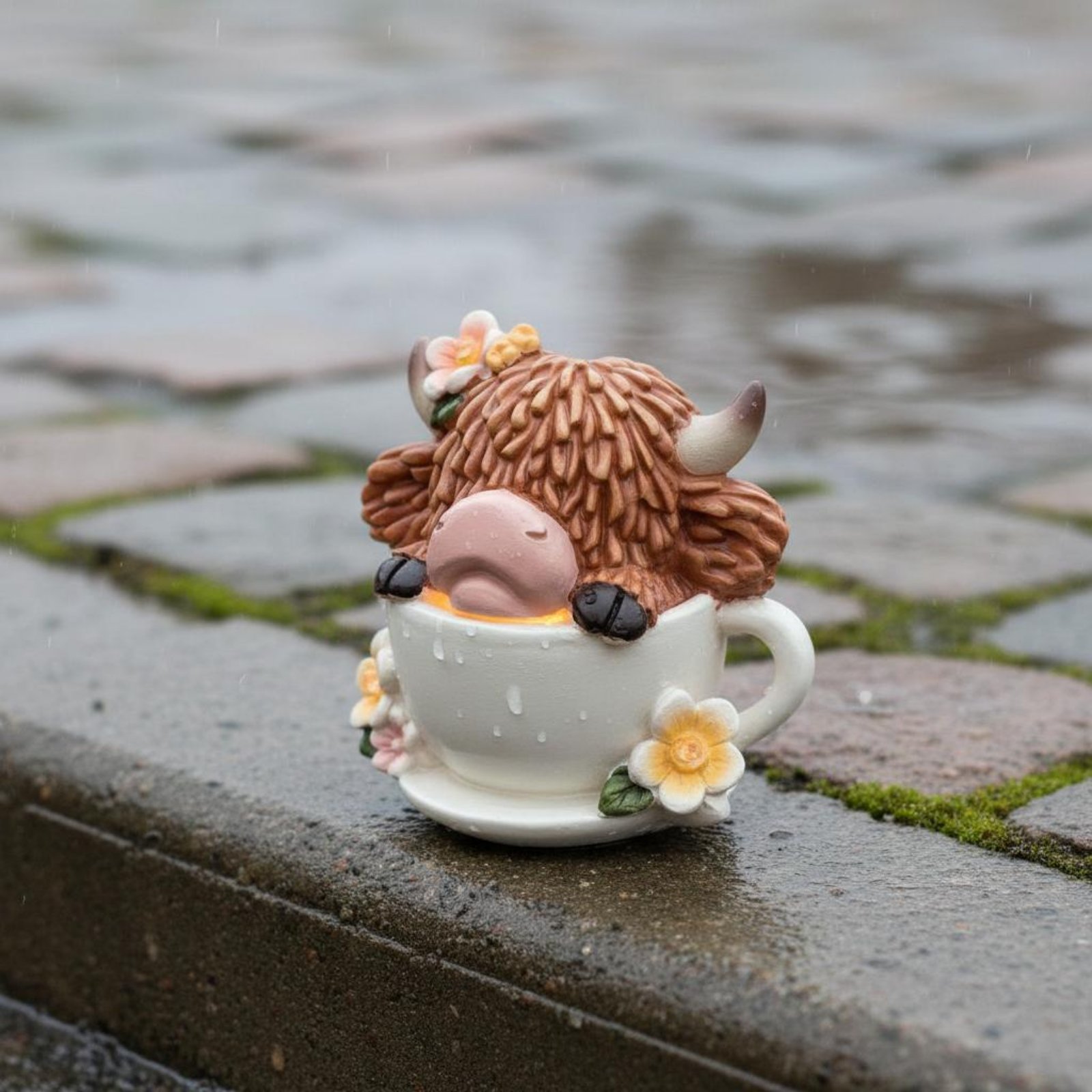 Highland Cow Garden Light Resi - огляд і ціна Resin Crafts