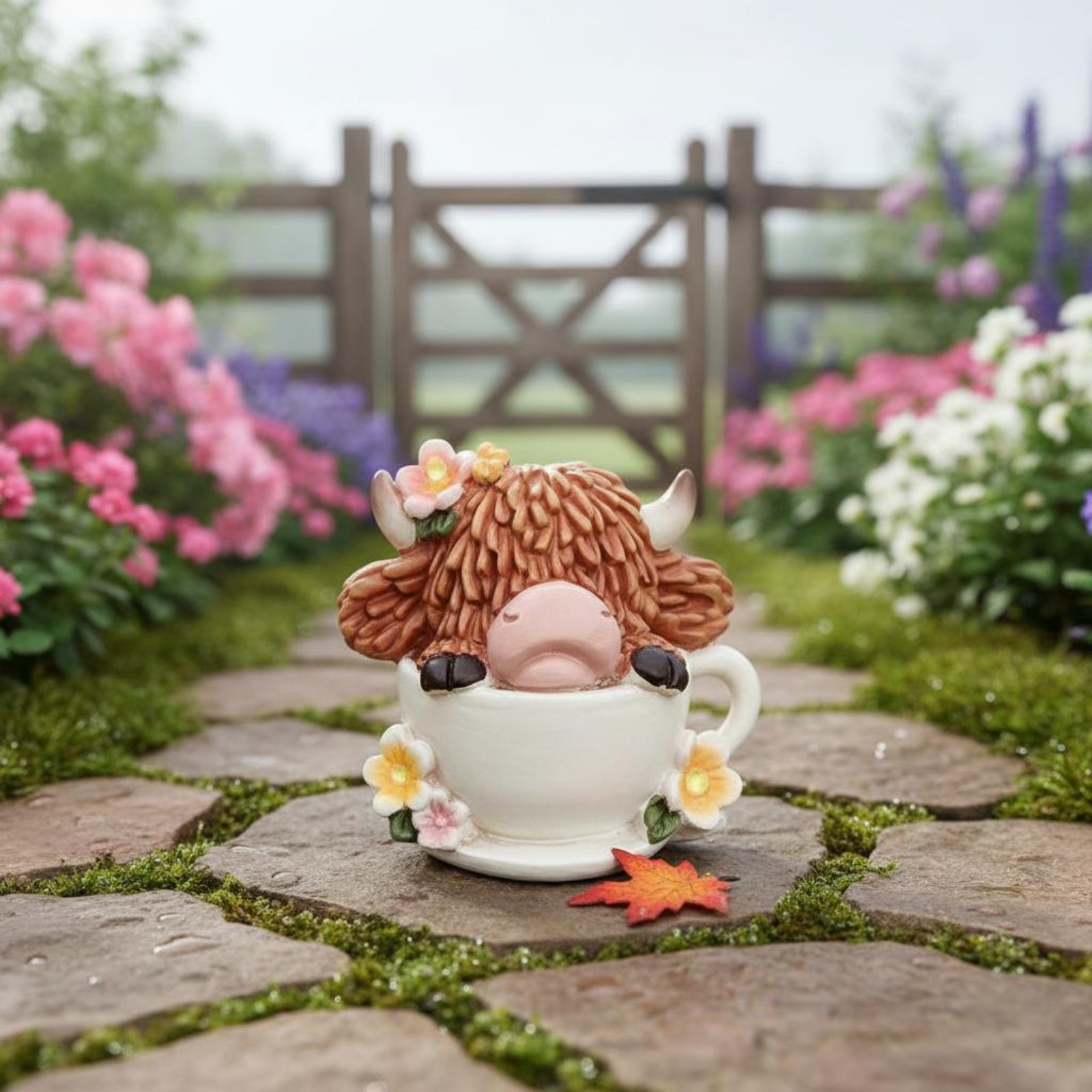 Highland Cow Garden Light Resi - огляд і ціна Resin Crafts