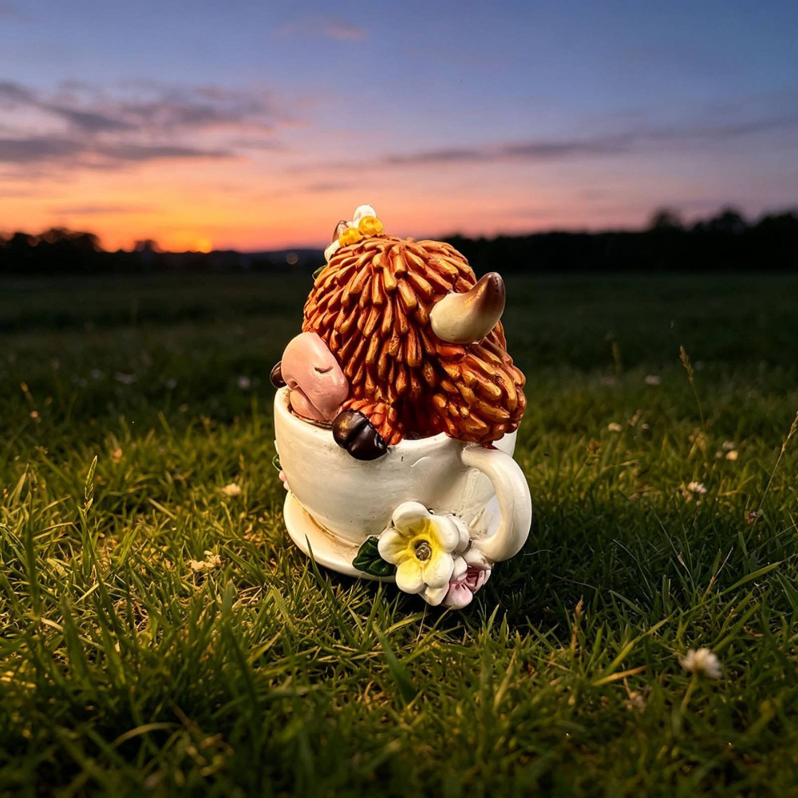 Highland Cow Garden Light Resi - огляд і ціна Resin Crafts